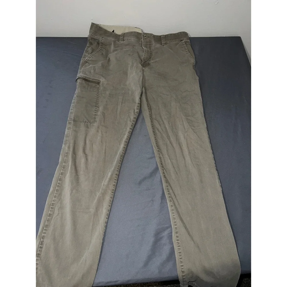 Weatherproof Vintage Mens Utility Pants 34x32 Walnut Brown Stretch W1F930SC